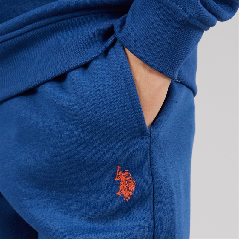 U.S. POLO ASSN. Boys Sweatshirt And Joggers Tracksuit Navy Peony