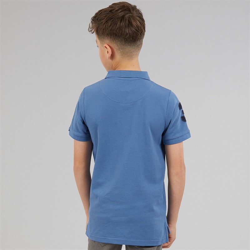 U.S. POLO ASSN. Boys Player 3 Pique Polo Shirt Blue Horizon