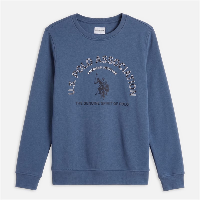 U.S. POLO ASSN. Boys Graphic Sweatshirt And Joggers Tracksuit Blue Horizon