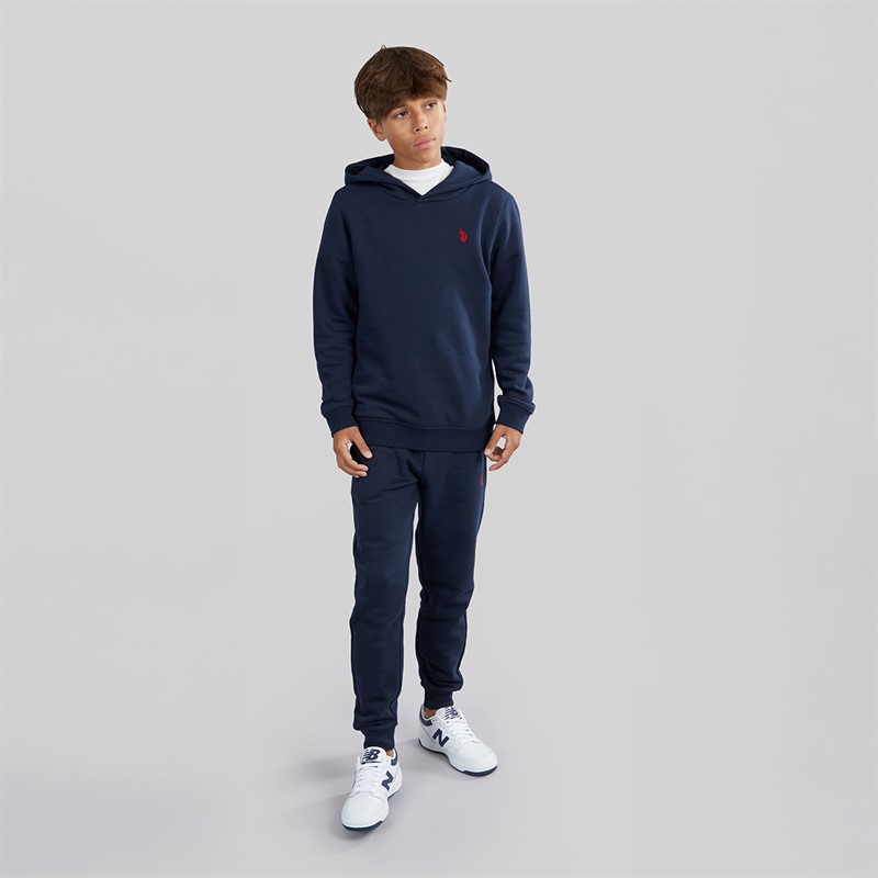 U.S. POLO ASSN. Boys DHM Hoodie And Joggers Tracksuit Dark Sapphire Navy