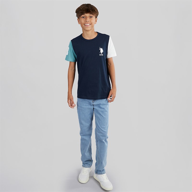 U.S. POLO ASSN. Boys Player 3 T-Shirt Dark Sapphire Navy