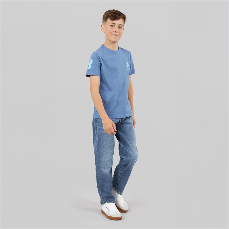 U.S. POLO ASSN. Boys Baggy Fit Jeans Worn Wash