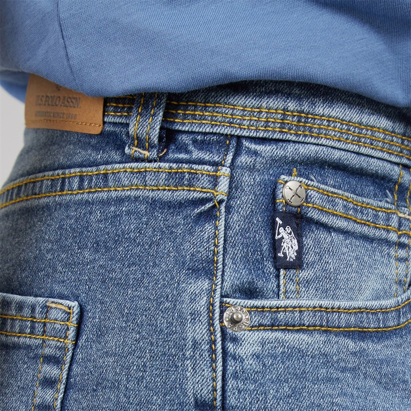 U.S. POLO ASSN. Boys Baggy Fit Jeans Worn Wash