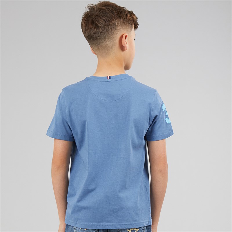 U.S. POLO ASSN. Boys Player 3 T-Shirt Blue Horizon/Air Blue Dhm