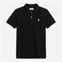 U.S. POLO ASSN. Boys DHM Pique Polo Shirt Black/Bright White DHM Black Bright White Dhm