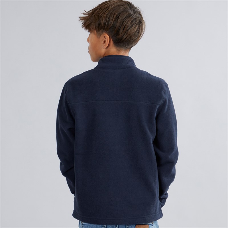 U.S. POLO ASSN. Boys DHM Polar Funnel Neck Fleece Dark Sapphire Navy