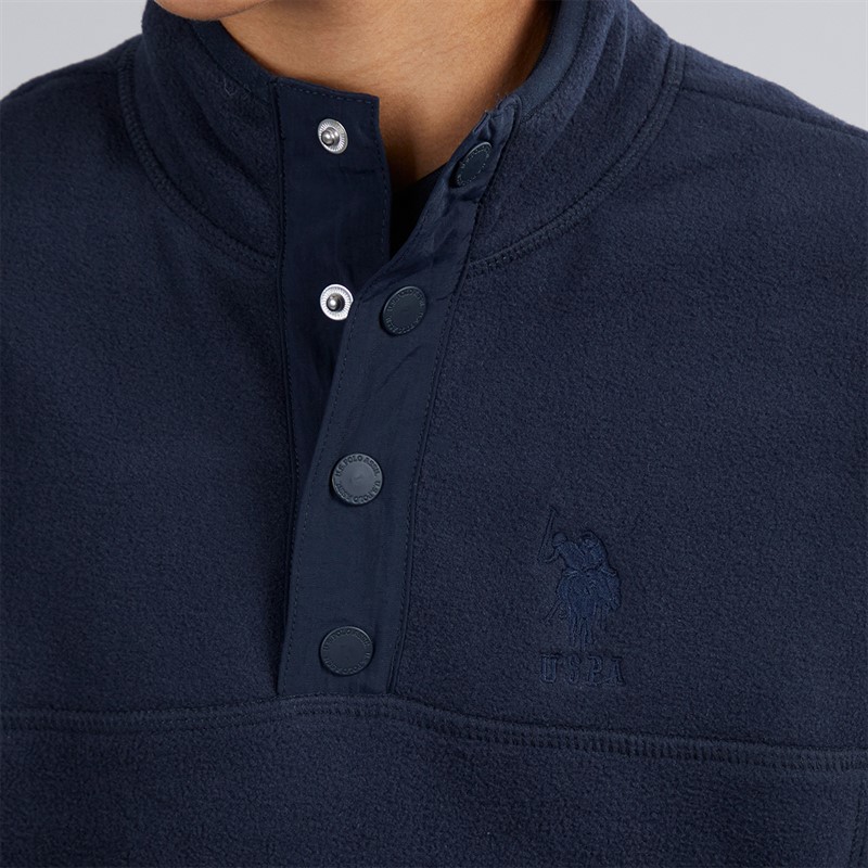 U.S. POLO ASSN. Boys DHM Polar Funnel Neck Fleece Dark Sapphire Navy