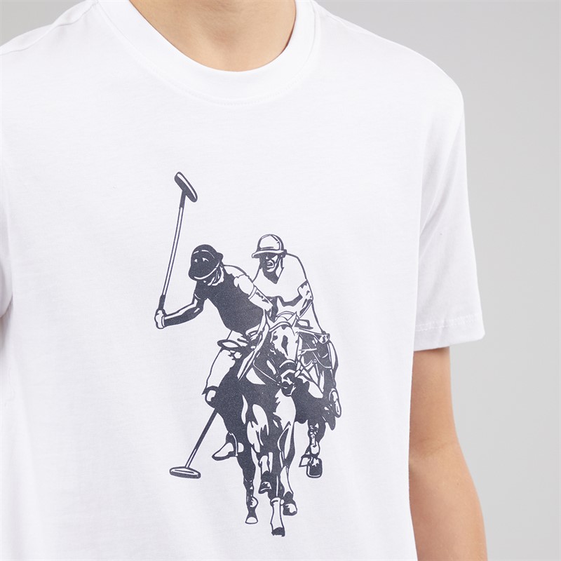 U.S. POLO ASSN. Boys DHM Graphic T-Shirt Bright White