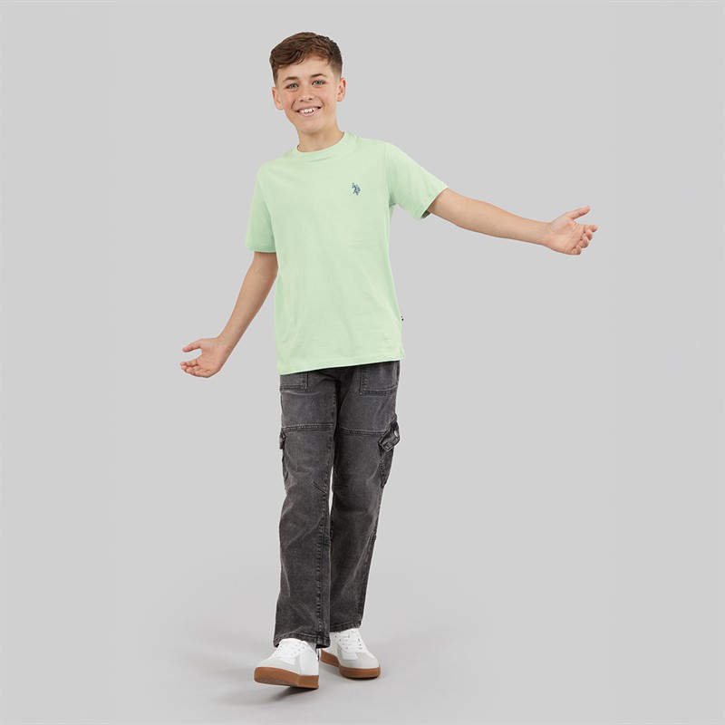 U.S. POLO ASSN. Boys DHM T-Shirt Aqua Foam