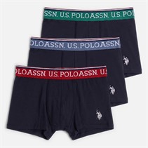 U.S. POLO ASSN. Boys Three Pack Trunks Dark Sapphire Navy