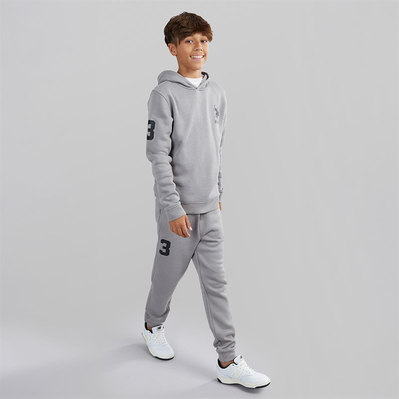 U.S. POLO ASSN. Boys Player 3 Hoodie And Joggers Tracksuit Skyrocket