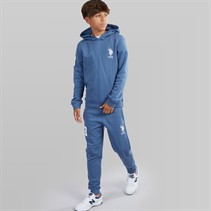 U.S. POLO ASSN. Boys Player 3 Hoodie And Joggers Tracksuit Blue Horizon