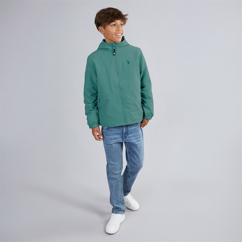 U.S. POLO ASSN. Boys Shell Windbreaker Jacket Arctic