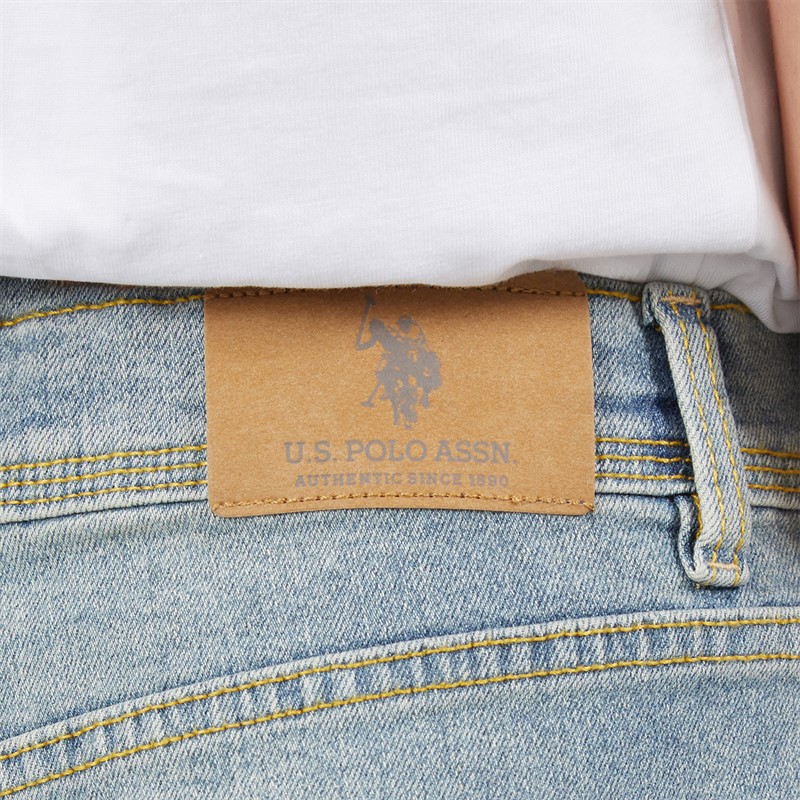 U.S. POLO ASSN. Boys Baggy Fit Jeans Yellow Tint