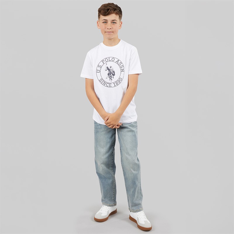 U.S. POLO ASSN. Boys Baggy Fit Jeans Yellow Tint