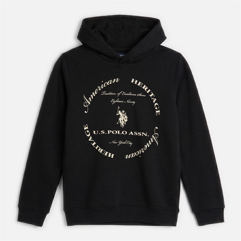 U.S. POLO ASSN. Boys Graphic Hoodie And Joggers Tracksuit Black