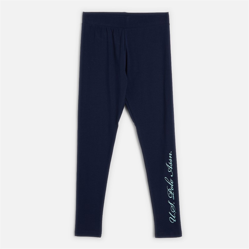 U.S. POLO ASSN. Girls Boxy Sweatshirt And Leggings Set Blue Light