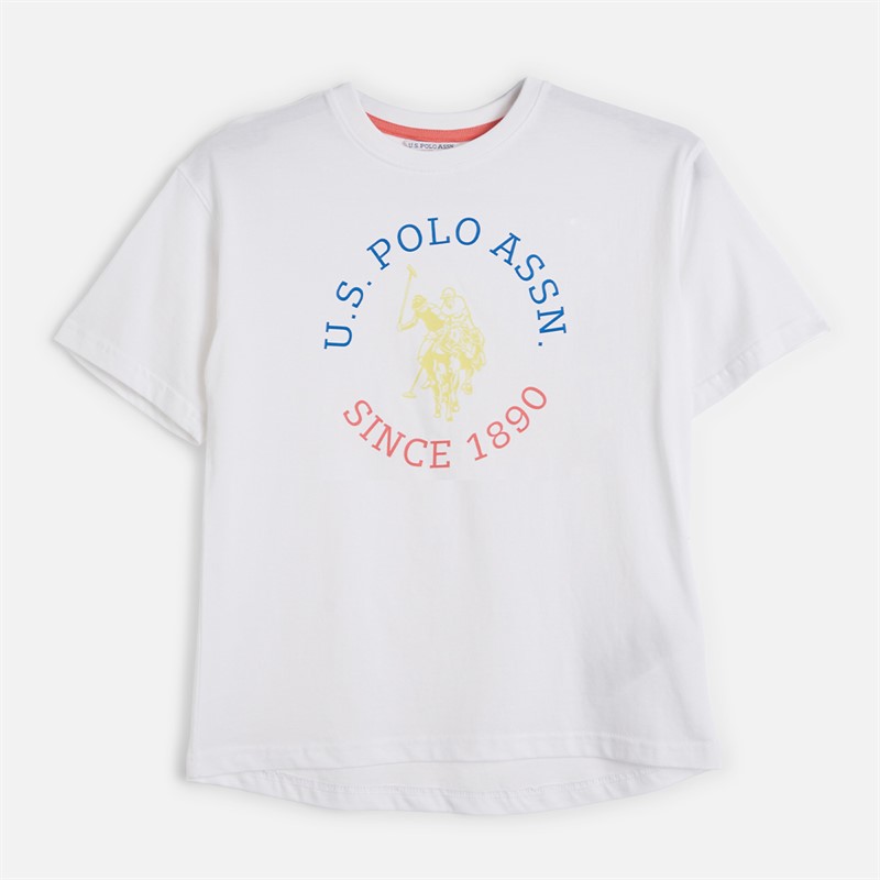 U.S. POLO ASSN. Girls Graphic Oversized T-Shirt And Leggings Set Strong Blue