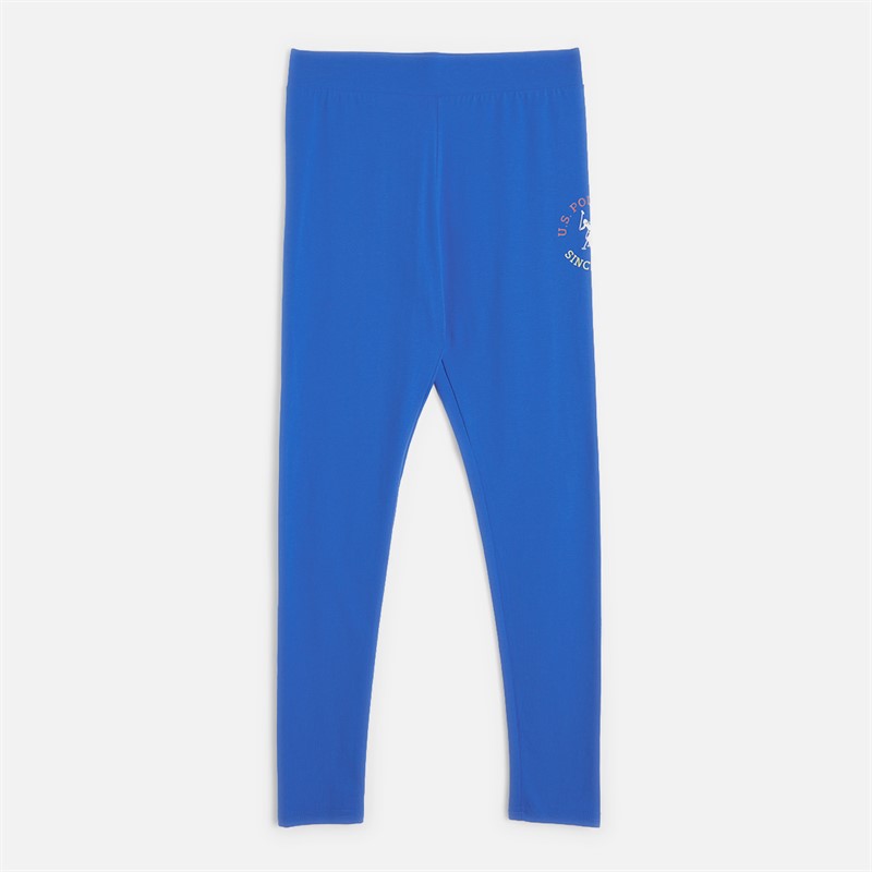 U.S. POLO ASSN. Girls Graphic Oversized T-Shirt And Leggings Set Strong Blue