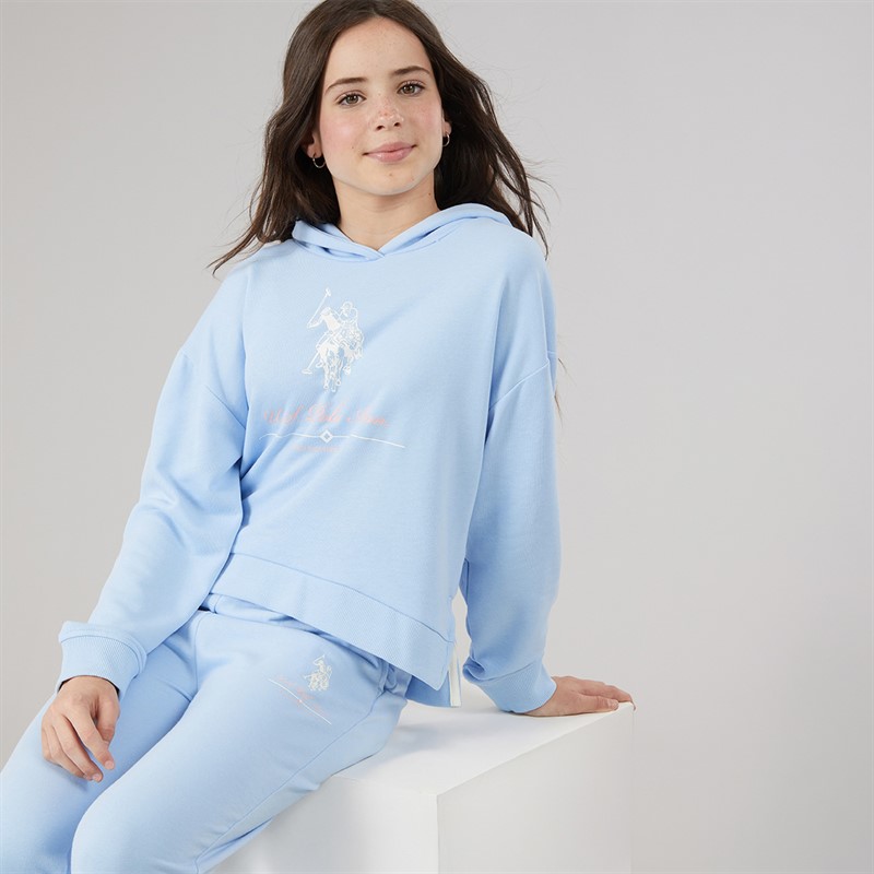U.S. POLO ASSN. Girls Hoodie And Joggers Set Windsurfer