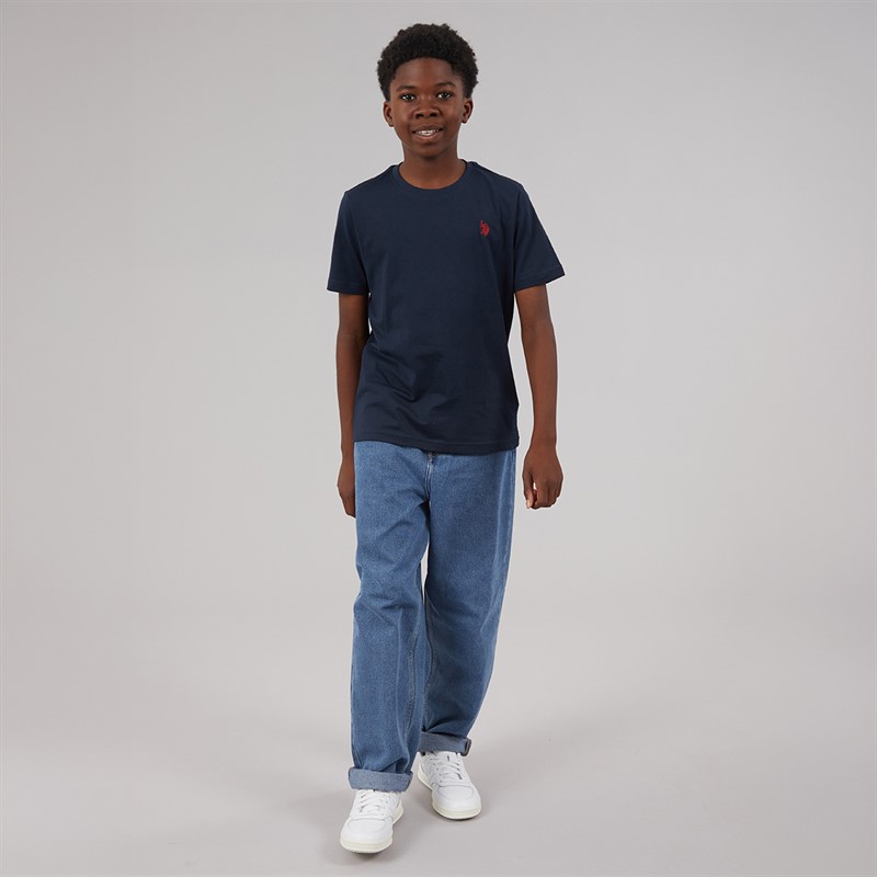 U.S. POLO ASSN. Boys T-Shirt Dark Sapphire Navy/Haute Red Dhm