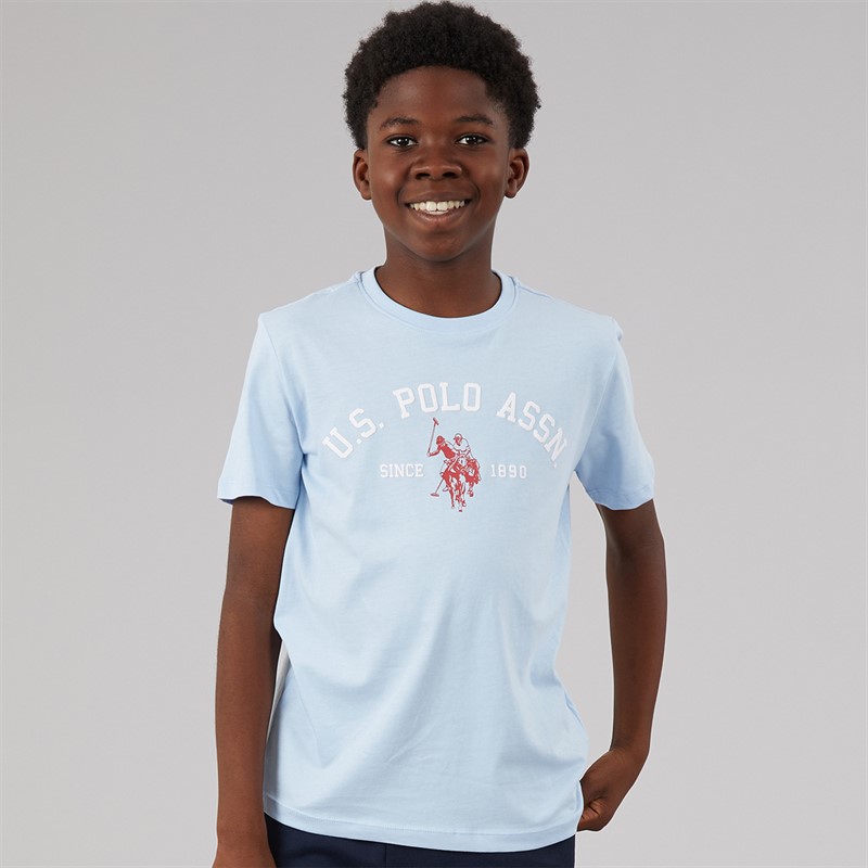 U.S. POLO ASSN. Boys Signature Arch T-Shirt Chambray Blue