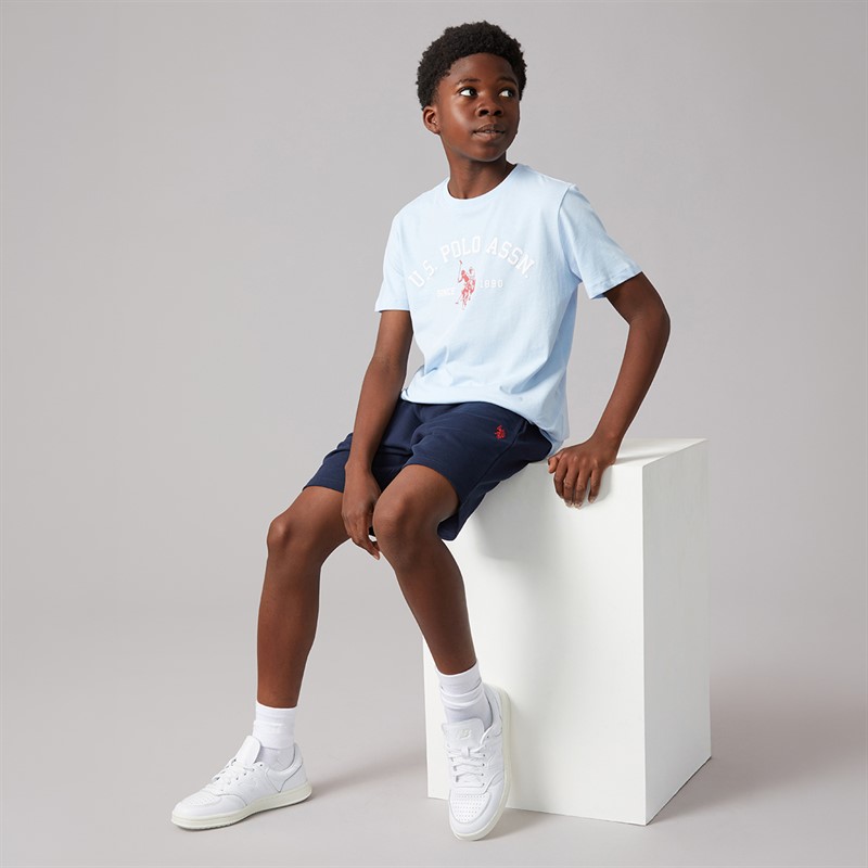 U.S. POLO ASSN. Boys Signature Arch T-Shirt Chambray Blue