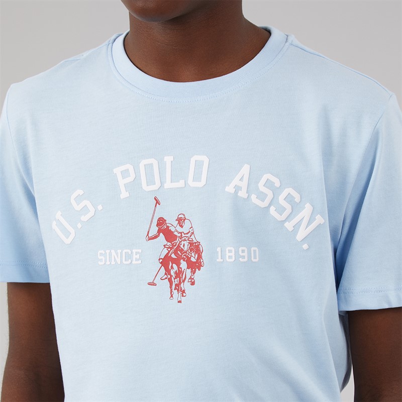 U.S. POLO ASSN. Boys Signature Arch T-Shirt Chambray Blue