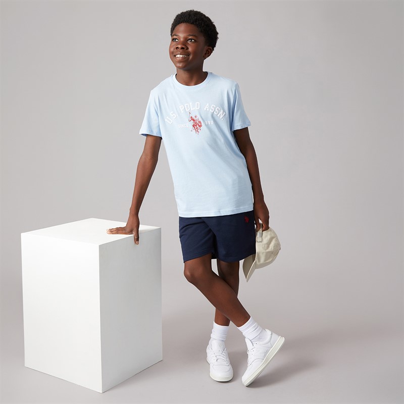 U.S. POLO ASSN. Boys Shorts Dark Sapphire Navy/Haute Red Dhm