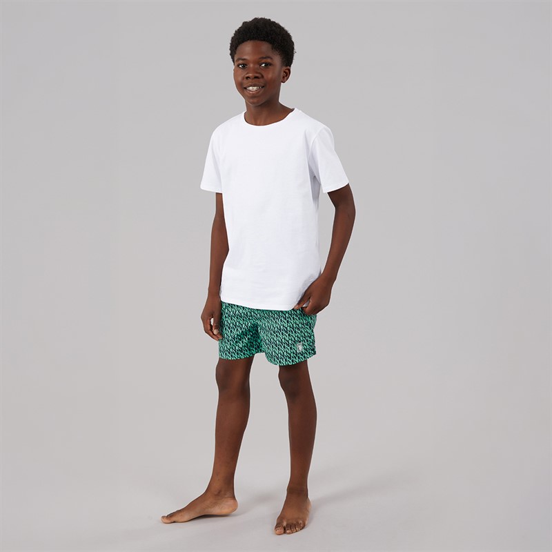 U.S. POLO ASSN. Boys Repeat Swim Shorts Ice Green