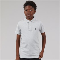 U.S. POLO ASSN. Boys Pique Polo Shirt Mid Grey Marl