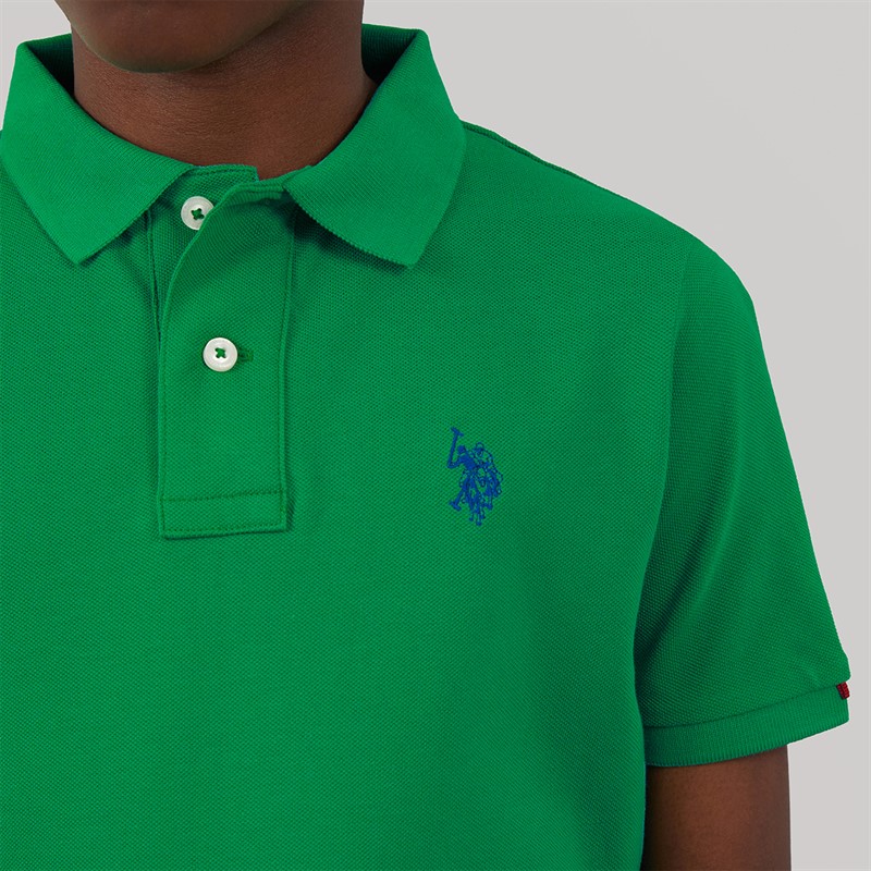 U.S. POLO ASSN. Boys Pique Polo Shirt Lush Meadow