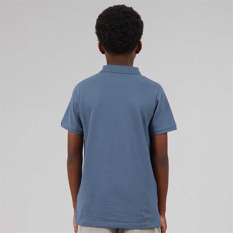 U.S. POLO ASSN. Boys Pique Polo Shirt Blue Horizon
