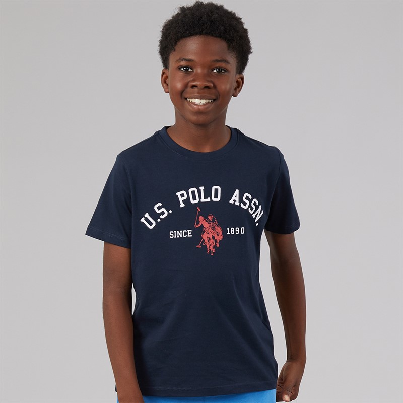 U.S. POLO ASSN. Boys Signature Arch T-Shirt Dark Sapphire Navy