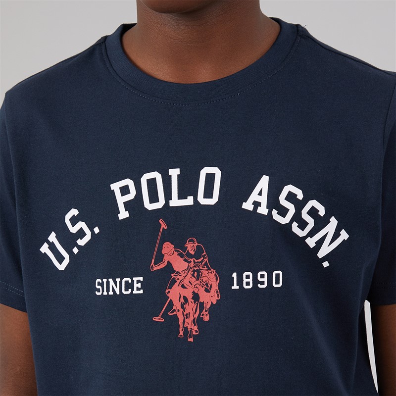 U.S. POLO ASSN. Boys Signature Arch T-Shirt Dark Sapphire Navy