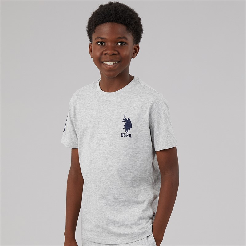 U.S. POLO ASSN. Boys Player 3 T-Shirt Mid Grey Marl