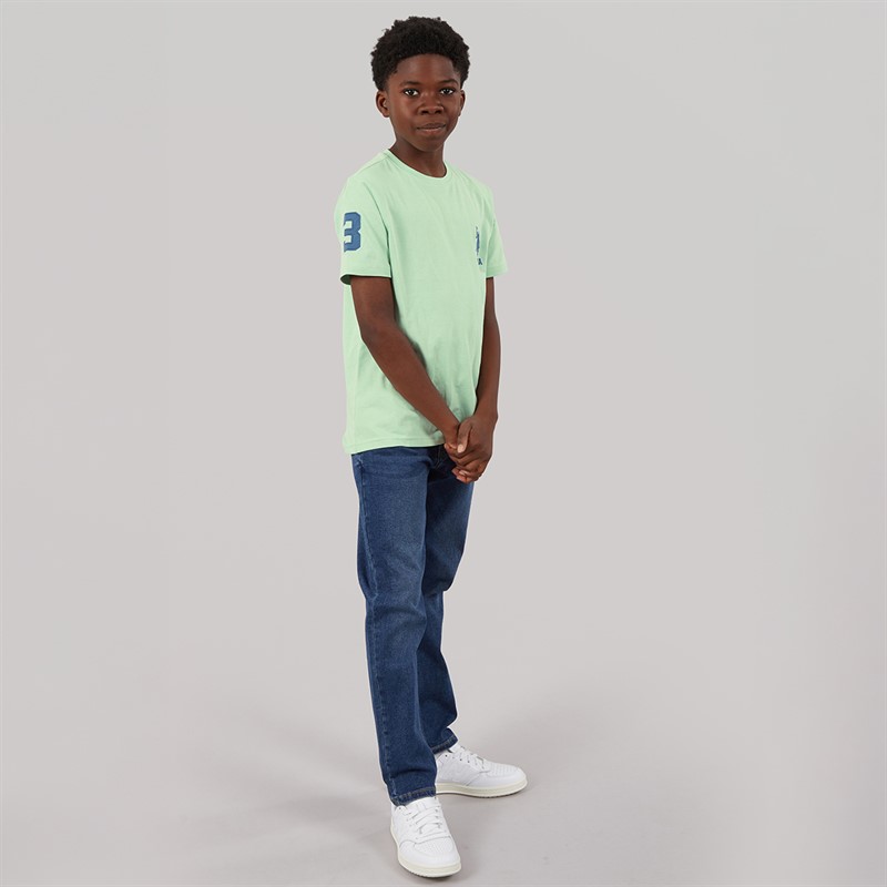 U.S. POLO ASSN. Boys Player 3 T-Shirt Aqua Foam