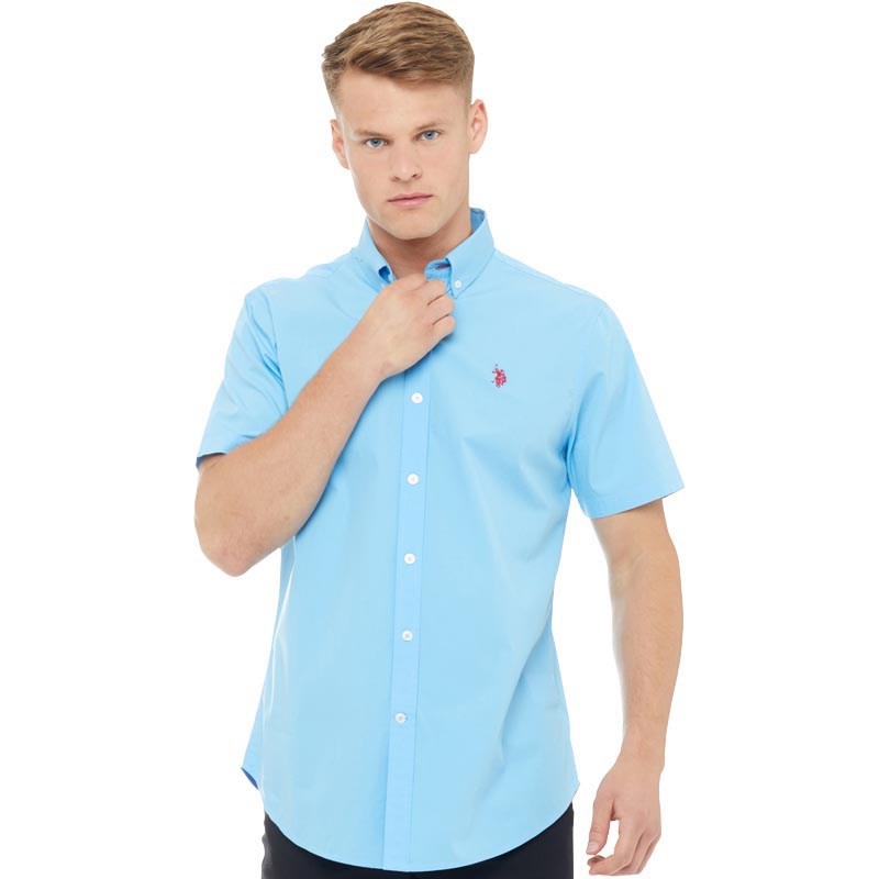 U.S Mens Short Sleeve Woven Shirt Polo Assn