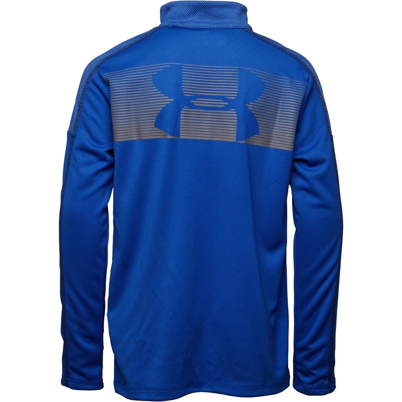 Buy Under Armour Boys Tech 12 Zip Long Sleeve Top Blue