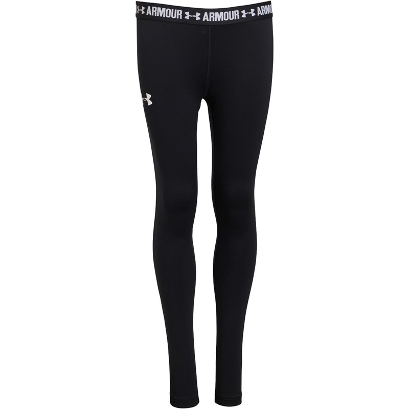 Buy Under Armour Junior Girls HG HeatGear Armour Solid Tight Leggings Black
