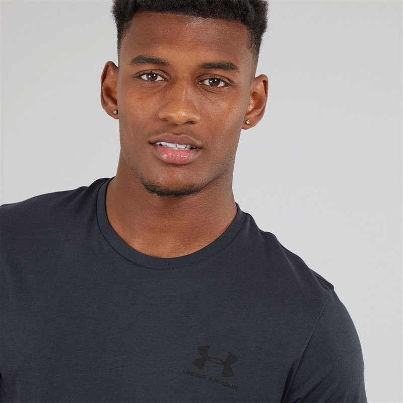 Under Armour Mens UA Sportstyle Left Chest Short Sleeve T-Shirt Black/Black