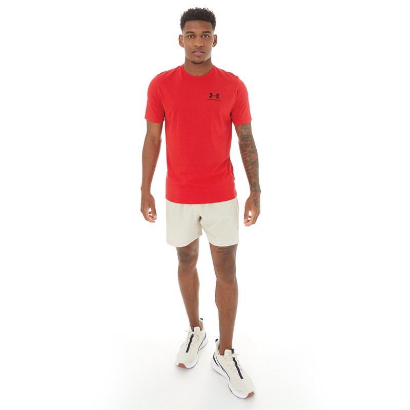 Under Armour Mens UA Sportstyle Left Chest Short Sleeve T-shirt Red/Black