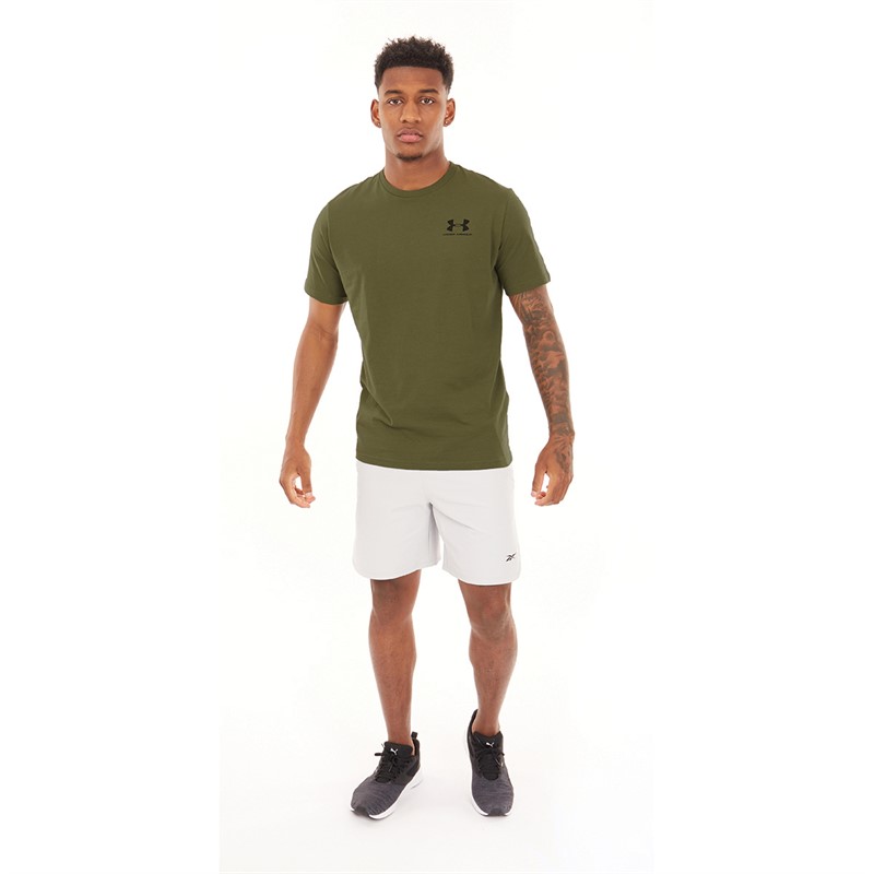 Under Armour Mens UA Sportstyle Left Chest Short Sleeve T-Shirt Marine OD Green/Black