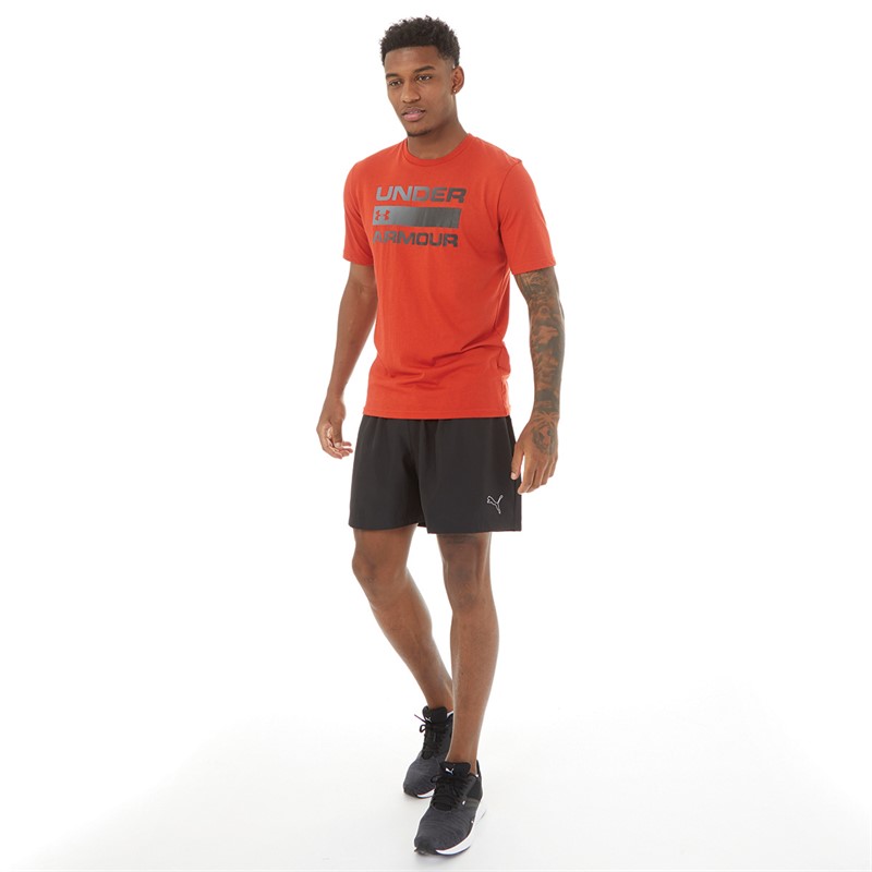 Under Armour Mens UA Team Issue Wordmark T-Shirt Red