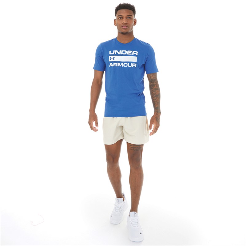 Under Armour Mens UA Team Issue Wordmark T-Shirt Blue