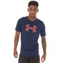 Under Armour Mens UA Big Logo Short Sleeve T-Shirt Navy/Red