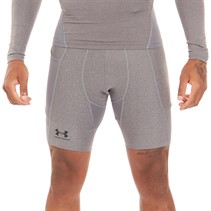 Under Armour Mens UA Heat Gear Armour Compression Shorts Carbon Heather/Black