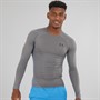 Under Armour Mens UA HG Heat Gear Armour Compression Long Sleeve Top Carbon Heather/Black