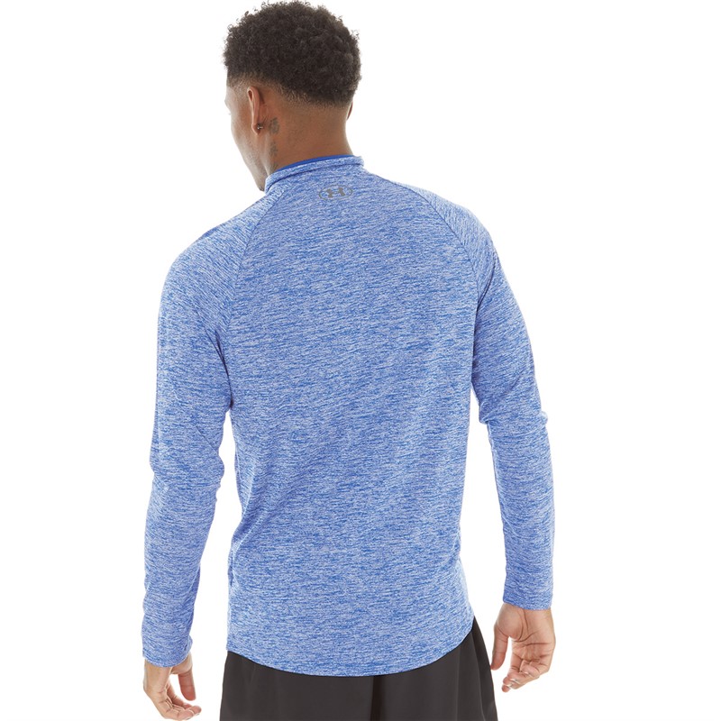 Under Armour Mens UA Tech 2.0 1/2 Zip Top Royal/Graphite