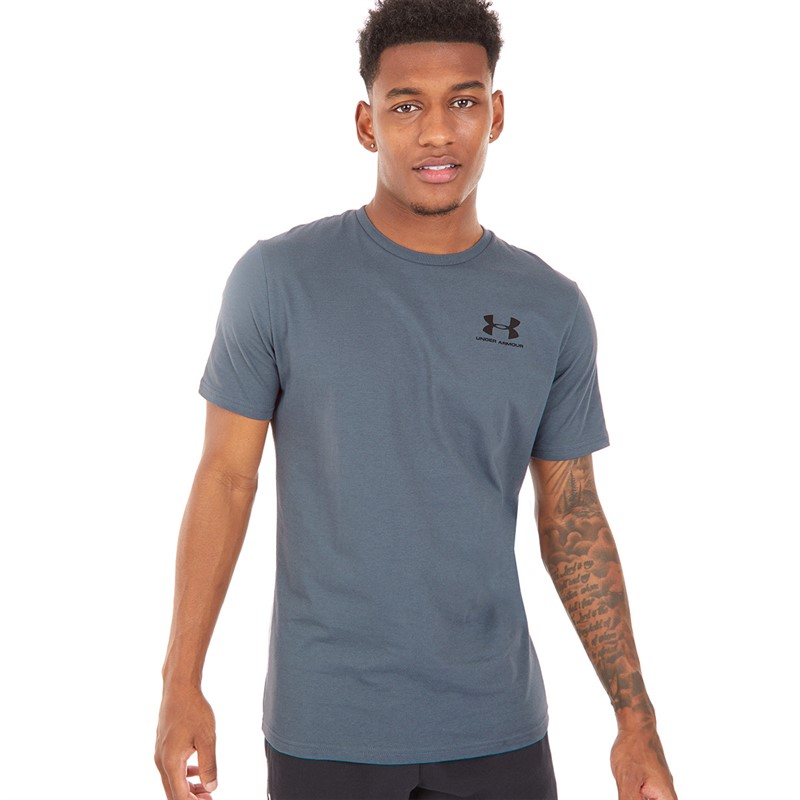 Under Armour Mens UA Sportstyle Left Chest Short Sleeve T-Shirt Castlerock/Black